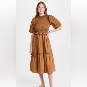 Smocked midi dress